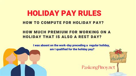 holiday pay rules dole example.